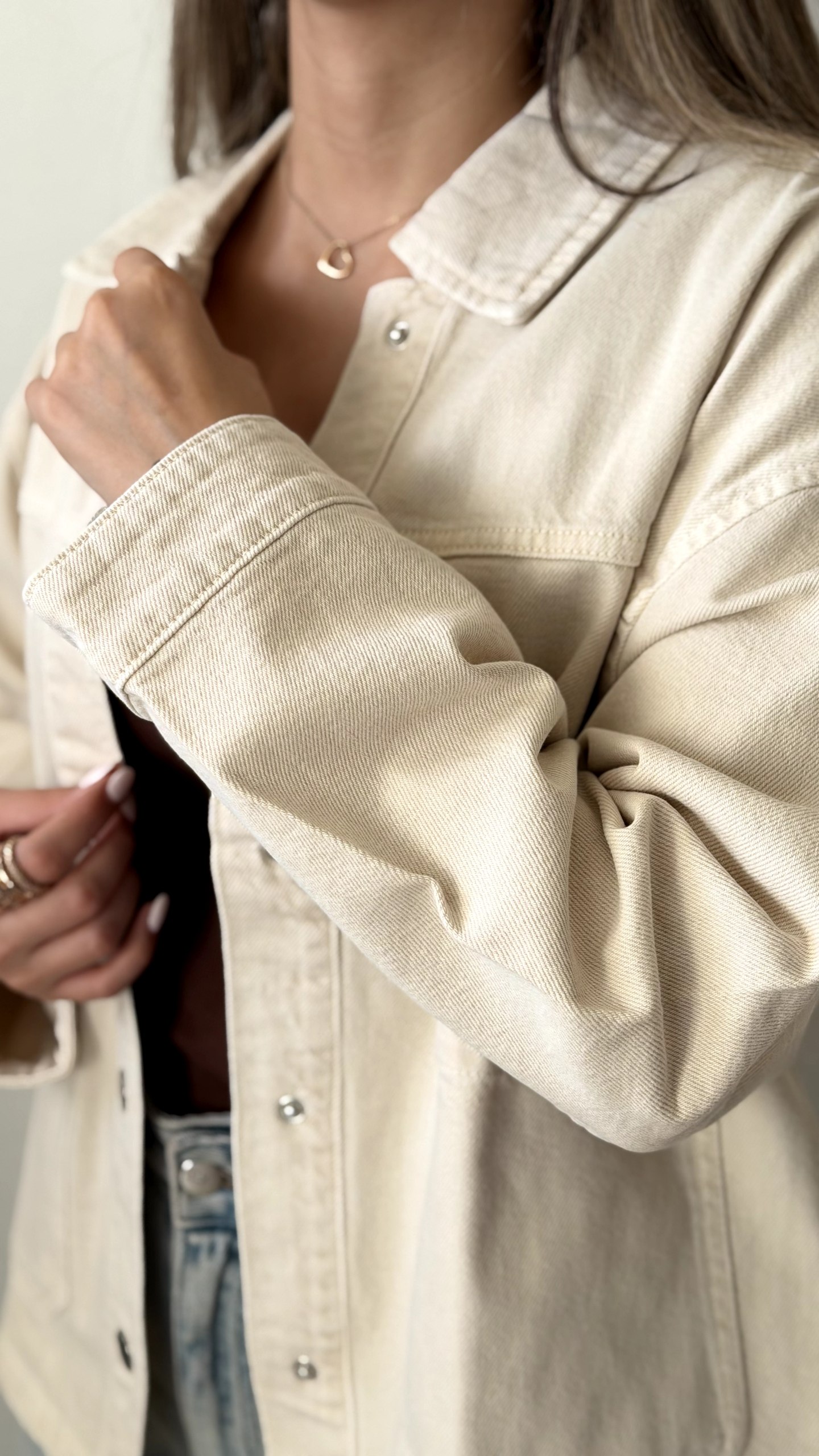 کت کتان کرم برند Stradivarius