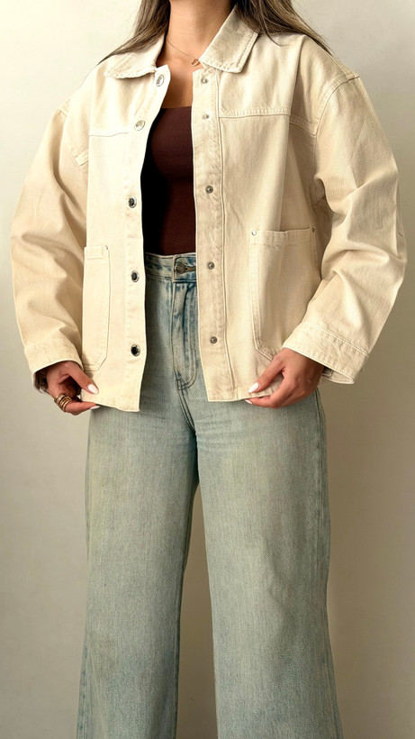کت کتان کرم برند Stradivarius