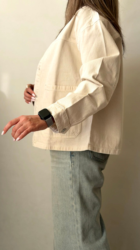 کت کتان کرم برند Stradivarius