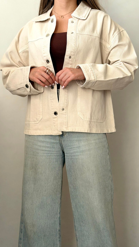 کت کتان کرم برند Stradivarius